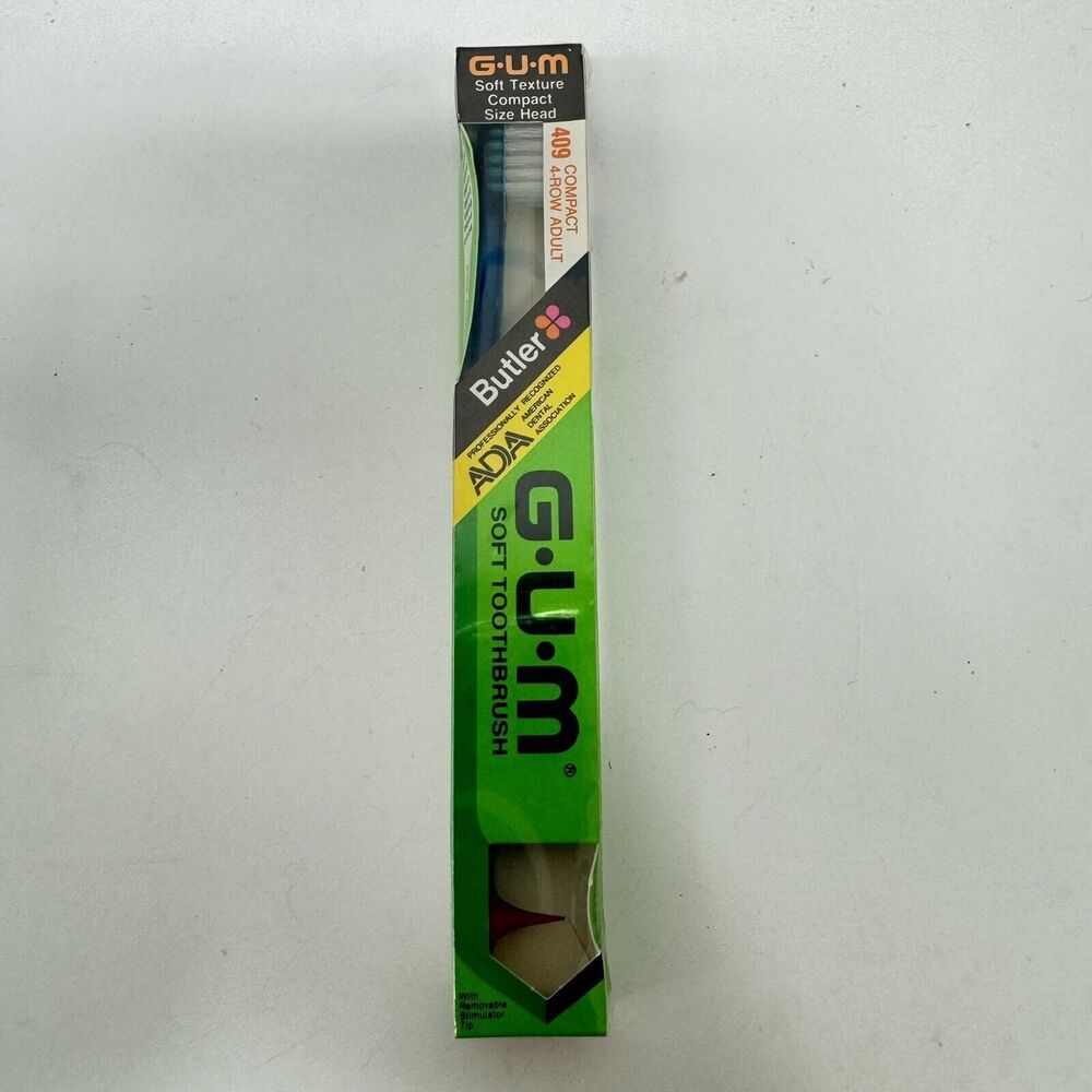 Gum Butler 4-Row‎ ADULT Regular Size Head Toothbrush 409 Stimulator NEW